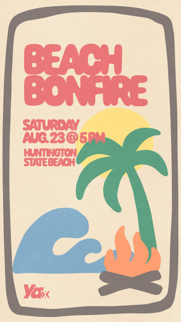 Young Adults Beach Bonfire